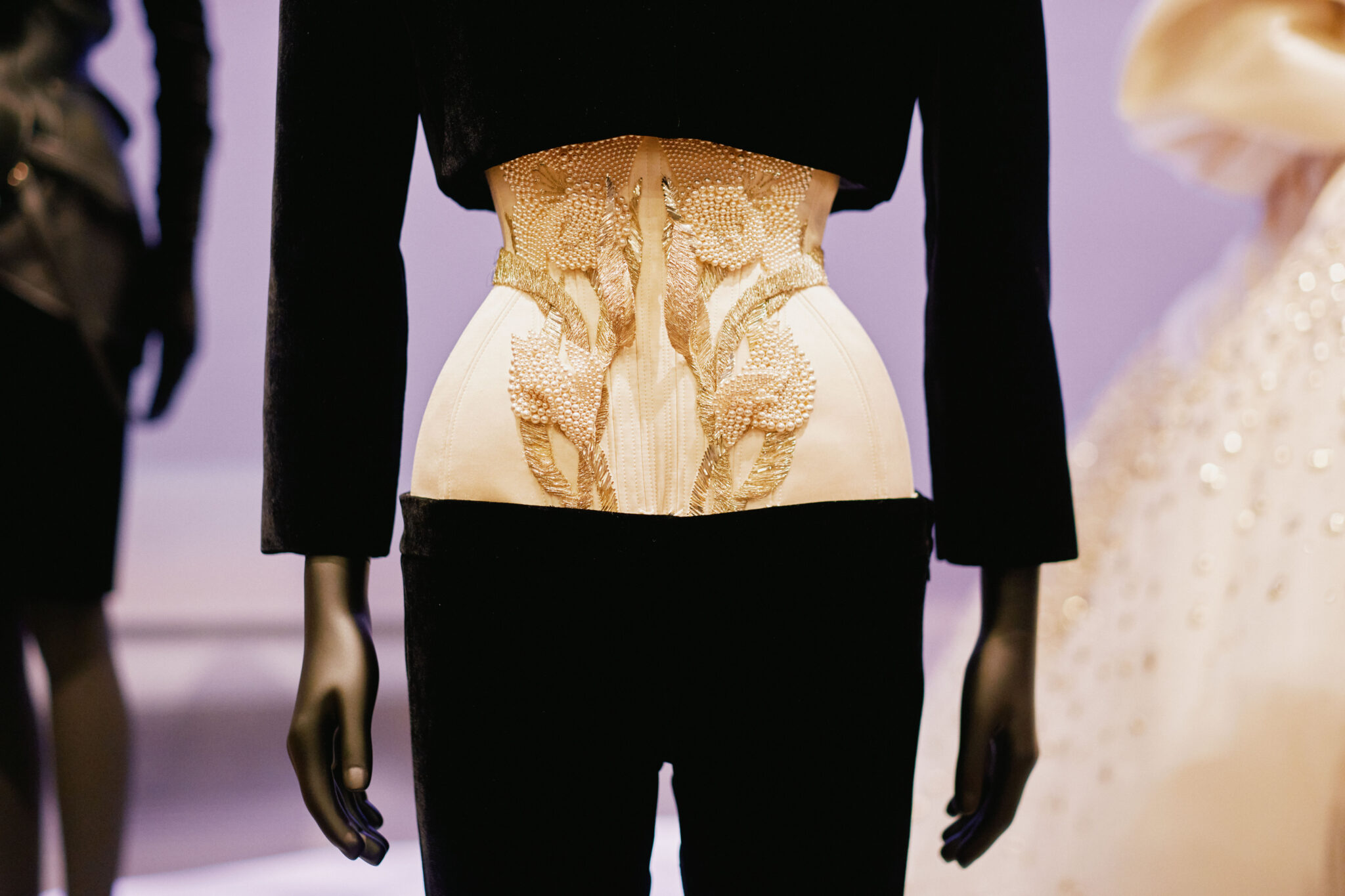 Installation view of ``Schiaparelli: Fashion Becomes Art'' at the V&A Museum in London