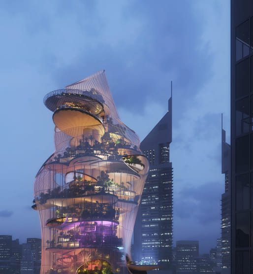 OBMI’s Aera Vertical Resort won Best Proposal at the 2022 Radical Innovation Awards. Rendering provided by: OBMI