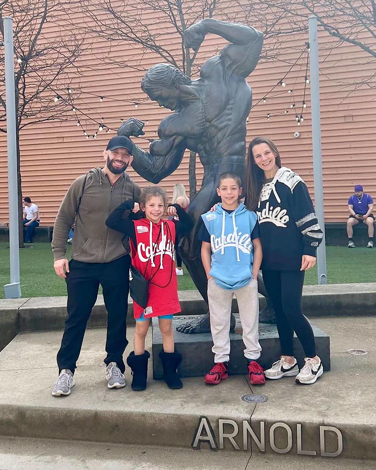 Lucy, second from the left, her parents and younger brother. (Courtesy of the Milgrim family)