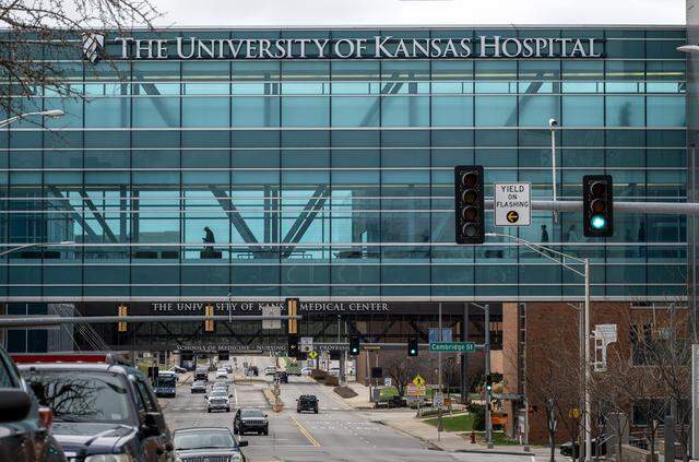The University Of Kansas Medical Hospital is pictured on Saturday, March 7, 2026, in Kansas City, Kansas.