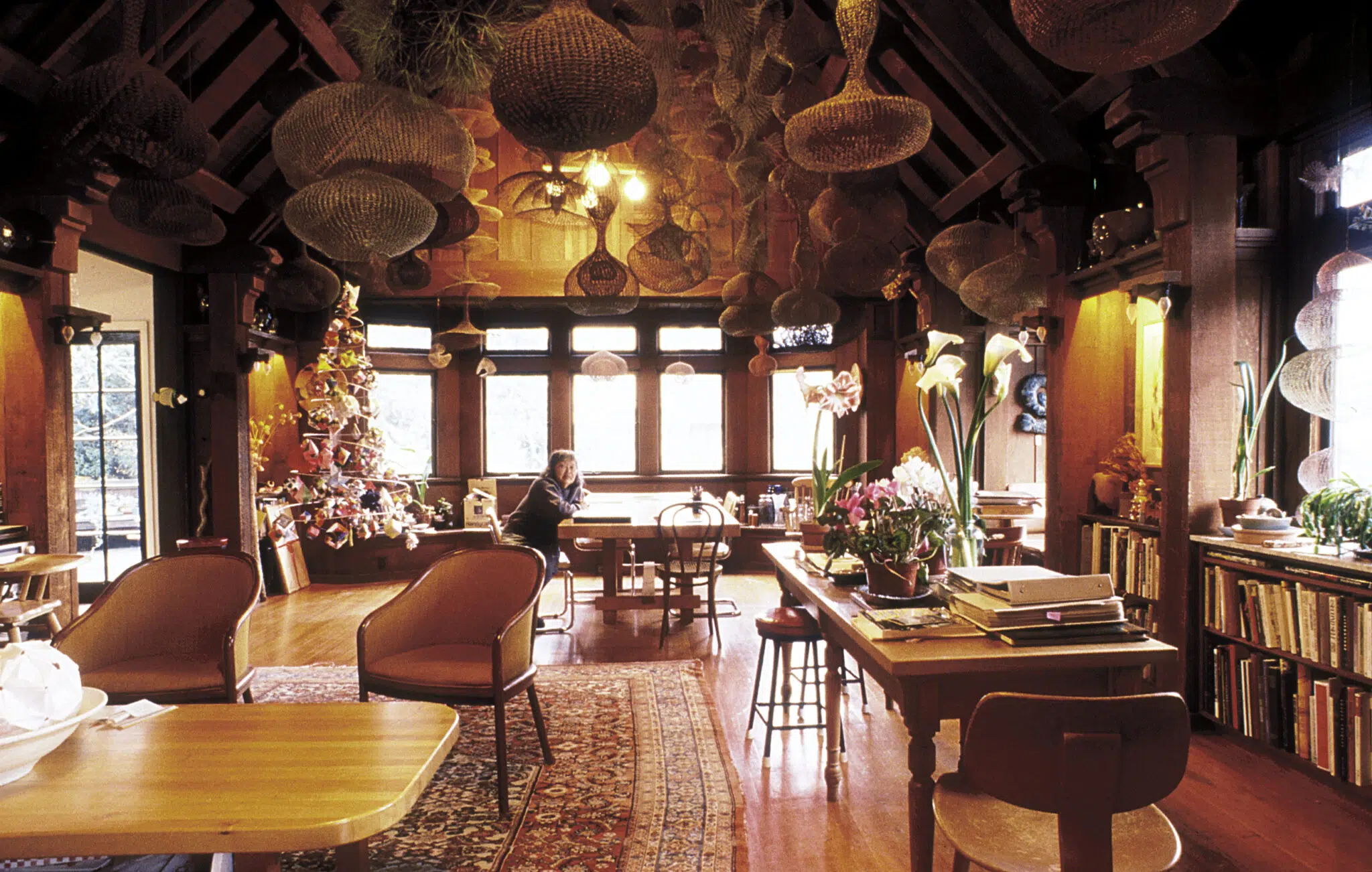 Asawa, c., in his living room in Noe Valley, San Francisco, California. 1995