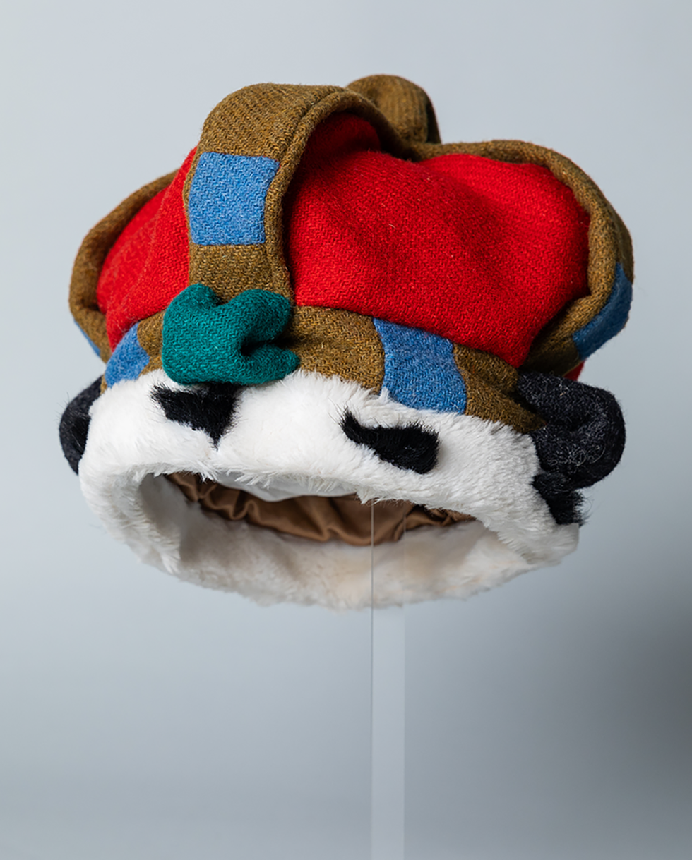 Colorful stuffed hats designed with animal features