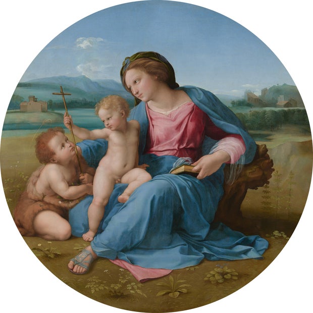 Landscape with Madonna Raphael and the Infant St. John the Baptist Alba Madonna CA-1509-11.jpg 